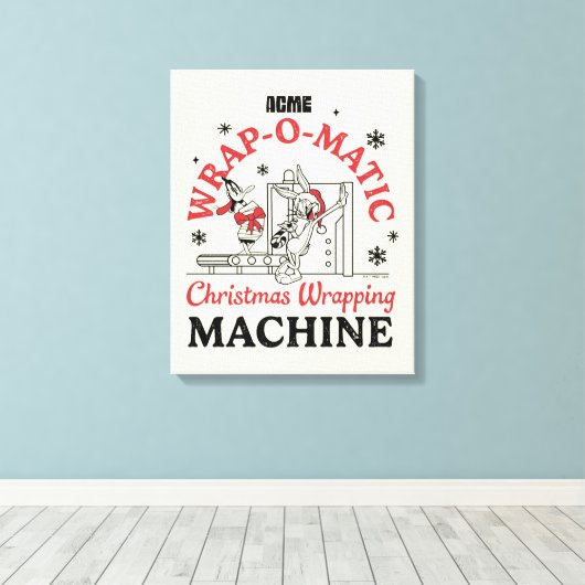 LOONEY TUNES™ | ACME Wrap-O-Matic Wrapping Machine Leinwanddruck (Insitu (Holzboden))
