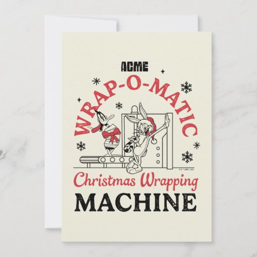 LOONEY TUNES™ | ACME Wrap-O-Matic Wrapping Machine Mitteilungskarte (Vorderseite)
