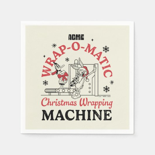 LOONEY TUNES™ | ACME Wrap-O-Matic Wrapping Machine Serviette (Vorderseite)