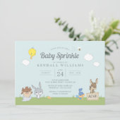LOONEY TUNES™ Baby Sprinkle Einladung (Stehend Vorderseite)