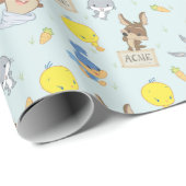LOONEY TUNES™ Babyduschmuster Geschenkpapier (Rolleneckpunkt)