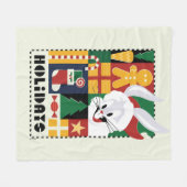 LOONEY TUNES™ BUGS BUNNY™ Holidays Abzeichen Fleecedecke (Vorderseite (Horizontal))
