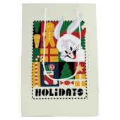 LOONEY TUNES™ BUGS BUNNY™ Holidays Abzeichen Mittlere Geschenktüte (Rückseite)