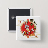 LOONEY TUNES™ | BUGS BUNNY™ Spring Fortune Button (Vorne & Hinten)