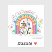 LOONEY TUNES™ - Celebrate Diversity Pride Rainbow Aufkleber (Blatt)
