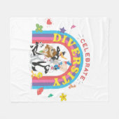 LOONEY TUNES™ - Celebrate Diversity Pride Rainbow Fleecedecke (Vorderseite (Horizontal))