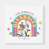 LOONEY TUNES™ - Celebrate Diversity Pride Rainbow Magnet (Vorne)