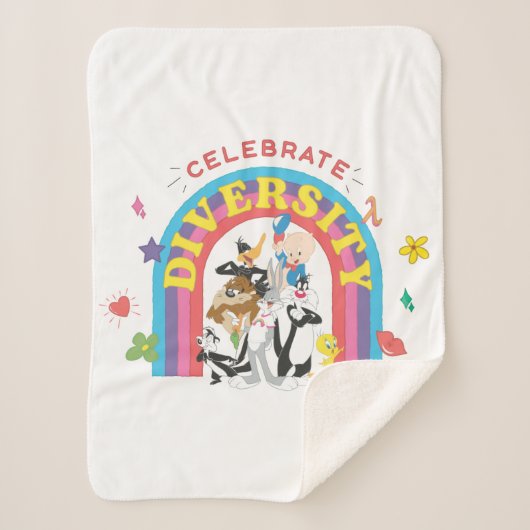 LOONEY TUNES™ - Celebrate Diversity Pride Rainbow Sherpadecke (Vorderseite)