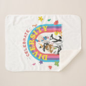 LOONEY TUNES™ - Celebrate Diversity Pride Rainbow Sherpadecke (Vorderseite (Horizontal))