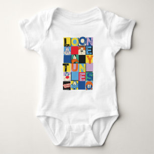 LOONEY TUNES™ Character Checker Blocks Baby Strampler