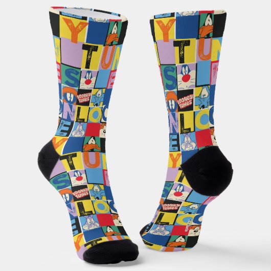 LOONEY TUNES™ Character Checker Blocks Socken (Gewinkelt)