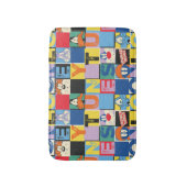 LOONEY TUNES™ Character Schachbrett Blocks Badematte (Vorderseite Vertikal)