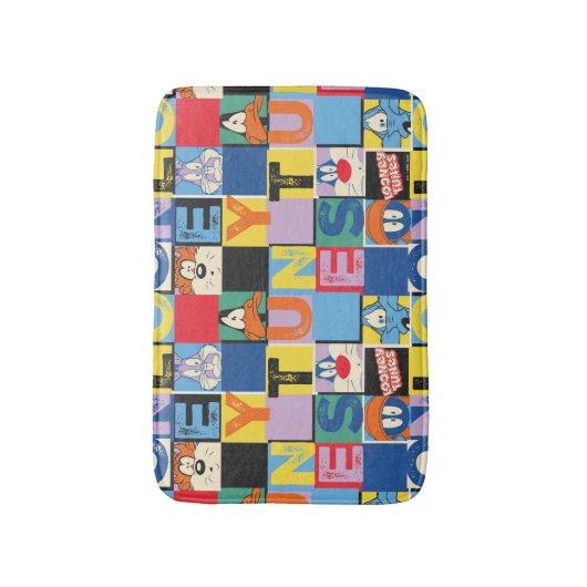 LOONEY TUNES™ Character Schachbrett Blocks Badematte (Vorderseite Vertikal)