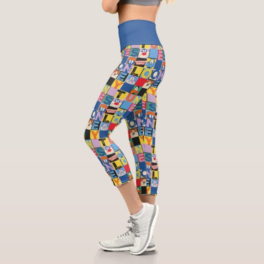 LOONEY TUNES™ Character Schachbrett Blocks Capri Leggings (Links)