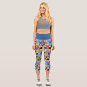 LOONEY TUNES™ Character Schachbrett Blocks Capri Leggings (Vorderseite)