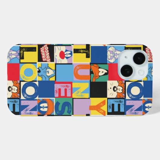 LOONEY TUNES™ Character Schachbrett Blocks Case-Mate iPhone Hülle (Rückseite (Horizontal))