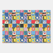 LOONEY TUNES™ Character Schachbrett Blocks Geschenkpapier Set (Vorderseite 2)