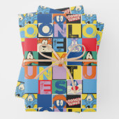 LOONEY TUNES™ Character Schachbrett Blocks Geschenkpapier Set (Beispiel)