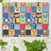 LOONEY TUNES™ Character Schachbrett Blocks Geschirrtuch (Gefaltet)
