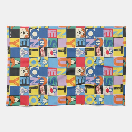 LOONEY TUNES™ Character Schachbrett Blocks Geschirrtuch (Horizontal)