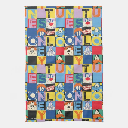 LOONEY TUNES™ Character Schachbrett Blocks Geschirrtuch (Vertikal)