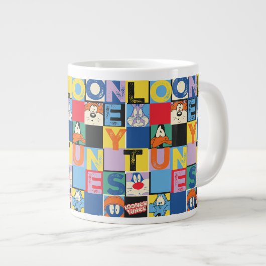 LOONEY TUNES™ Character Schachbrett Blocks Jumbo-Tasse (Vorderseite Rechts)