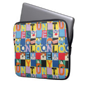 LOONEY TUNES™ Character Schachbrett Blocks Laptopschutzhülle (Vorderseite Links)