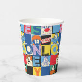 LOONEY TUNES™ Character Schachbrett Blocks Pappbecher (Rechts)