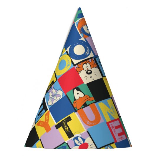 LOONEY TUNES™ Character Schachbrett Blocks Partyhütchen (Links)