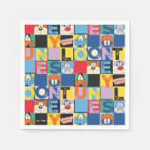 LOONEY TUNES™ Character Schachbrett Blocks Serviette (Vorderseite)