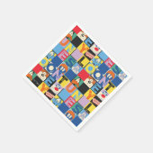 LOONEY TUNES™ Character Schachbrett Blocks Serviette (Ecke)