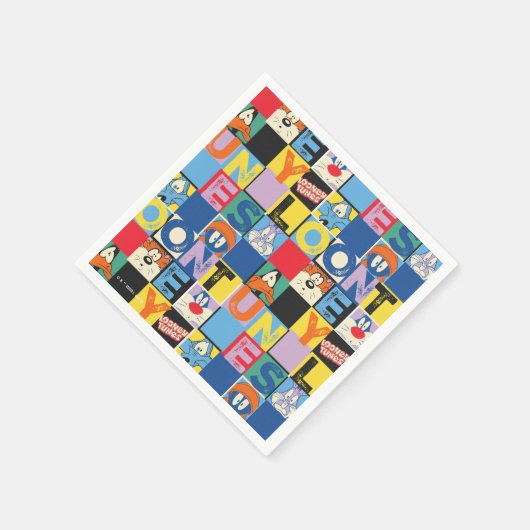LOONEY TUNES™ Character Schachbrett Blocks Serviette (Ecke)