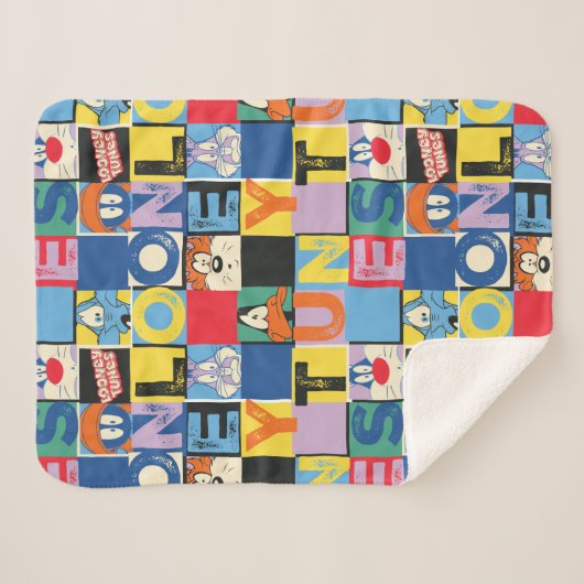 LOONEY TUNES™ Character Schachbrett Blocks Sherpadecke (Vorderseite (Horizontal))
