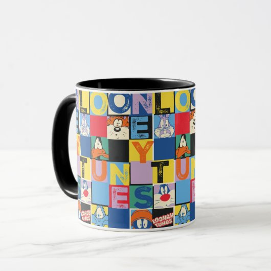 LOONEY TUNES™ Character Schachbrett Blocks Tasse (Vorderseite Links)