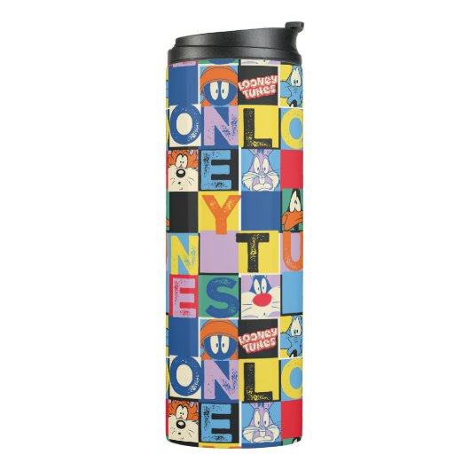LOONEY TUNES™ Character Schachbrett Blocks Thermosbecher (Nach links gedreht)