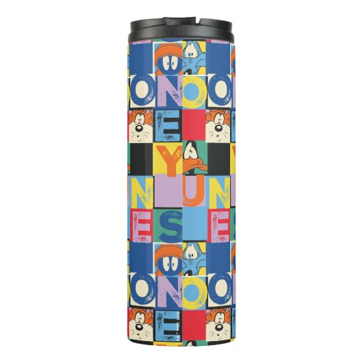 LOONEY TUNES™ Character Schachbrett Blocks Thermosbecher (Rückseite)