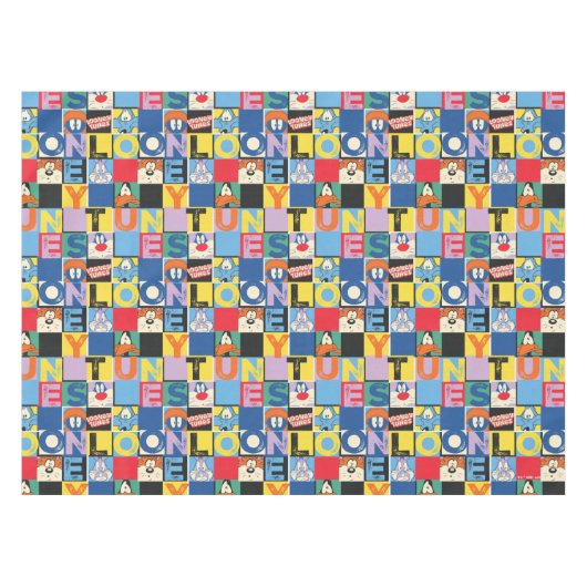 LOONEY TUNES™ Character Schachbrett Blocks Tischdecke (Vorderseite (Horizontal))
