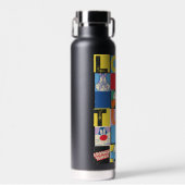 LOONEY TUNES™ Character Schachbrett Blocks Trinkflasche (Vorne)
