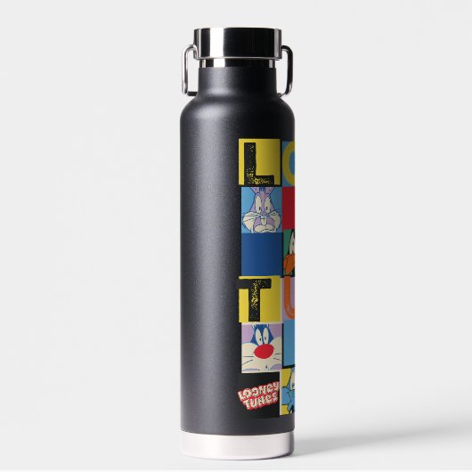 LOONEY TUNES™ Character Schachbrett Blocks Trinkflasche (Vorne)