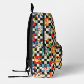 LOONEY TUNES™ Characters on Black & White Checker Bedruckter Rucksack (Links)