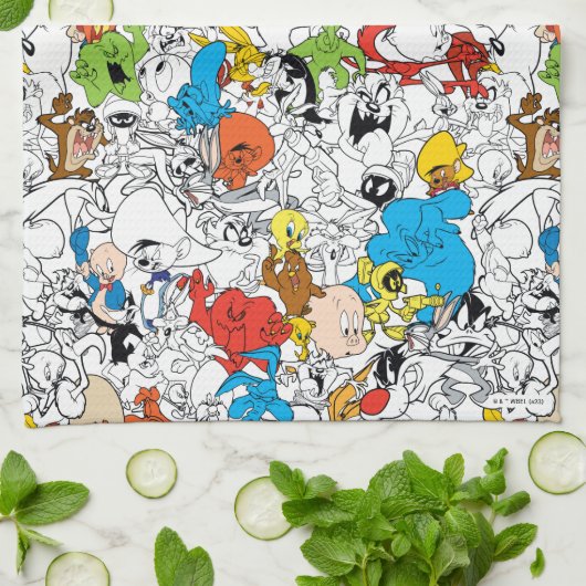 LOONEY TUNES™ Color Pop Muster Geschirrtuch (Gefaltet)