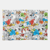 LOONEY TUNES™ Color Pop Muster Geschirrtuch (Horizontal)
