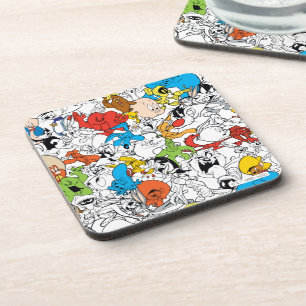 LOONEY TUNES™ Color Pop Muster Getränkeuntersetzer