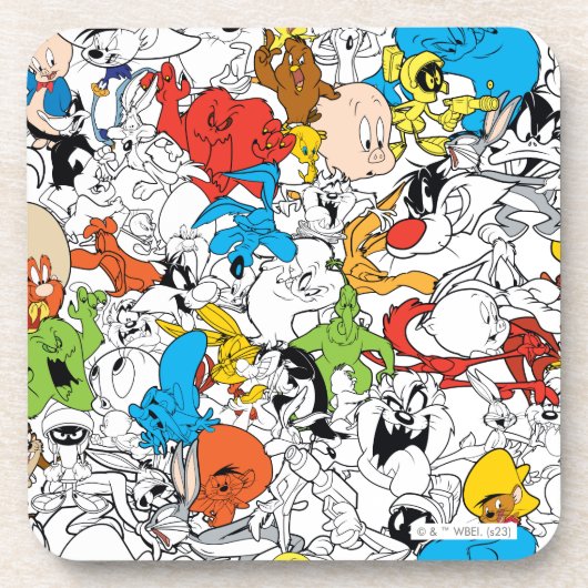 LOONEY TUNES™ Color Pop Muster Getränkeuntersetzer (Vorderseite)