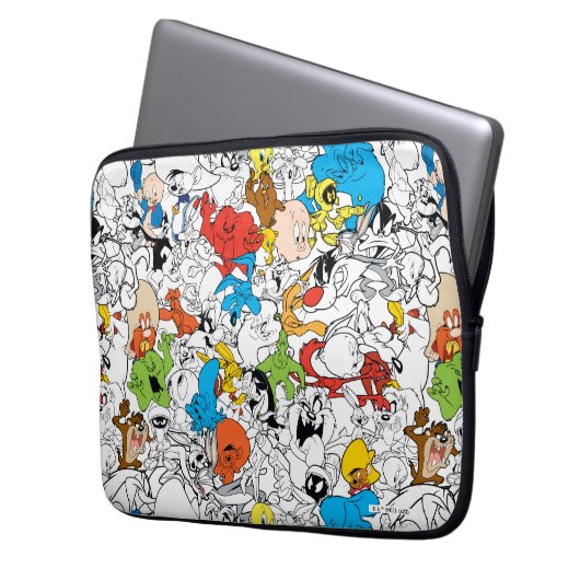 LOONEY TUNES™ Color Pop Muster Laptopschutzhülle (Vorderseite Links)