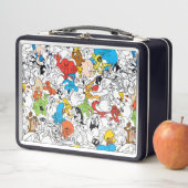 LOONEY TUNES™ Color Pop Muster Metall Brotdose (Beispiel)
