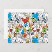 LOONEY TUNES™ Color Pop Muster Postkarte (Vorne/Hinten)
