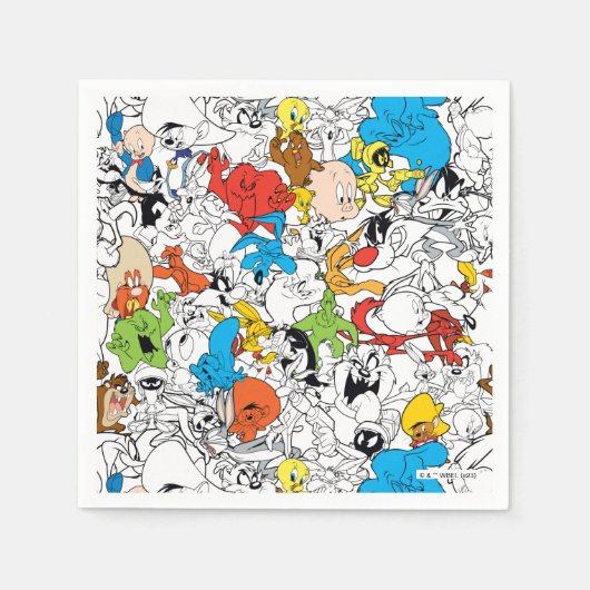 LOONEY TUNES™ Color Pop Muster Serviette (Vorderseite)