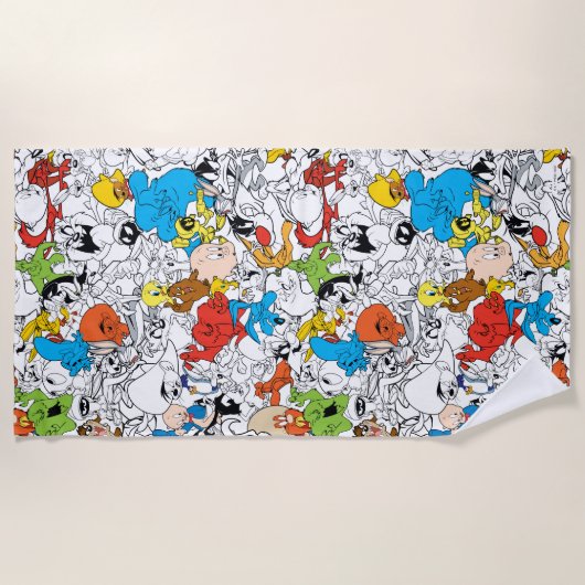 LOONEY TUNES™ Color Pop Muster Strandtuch (Vorderseite)