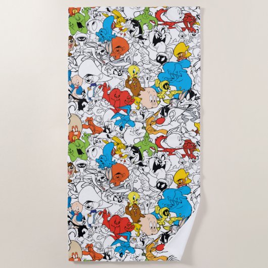 LOONEY TUNES™ Color Pop Muster Strandtuch (Vorderseite)